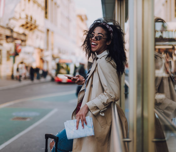 young woman shopping