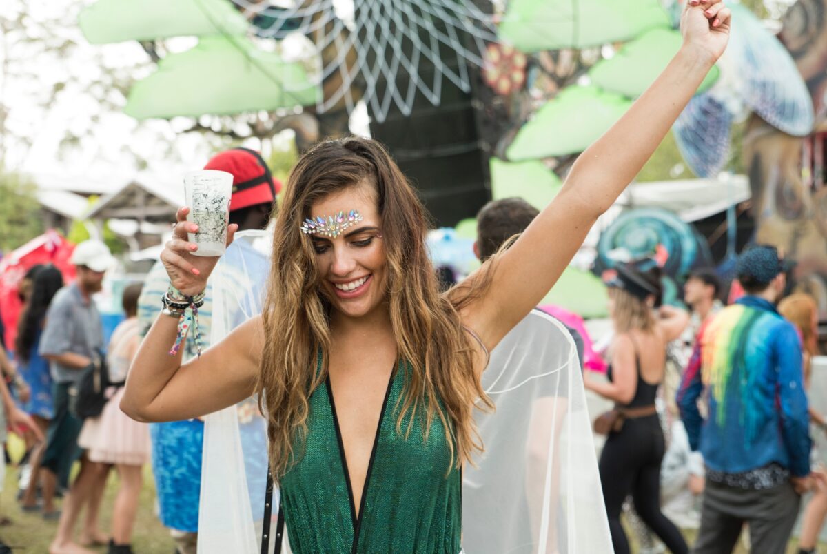 woman at music festival