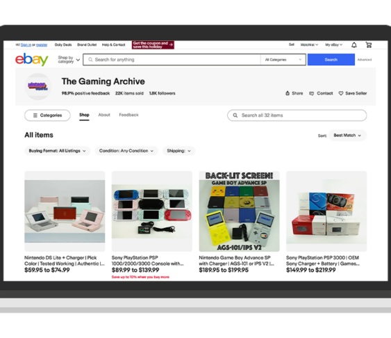 The Gaming Archive grew sales by 15% with Promoted Listings Advanced on eBay