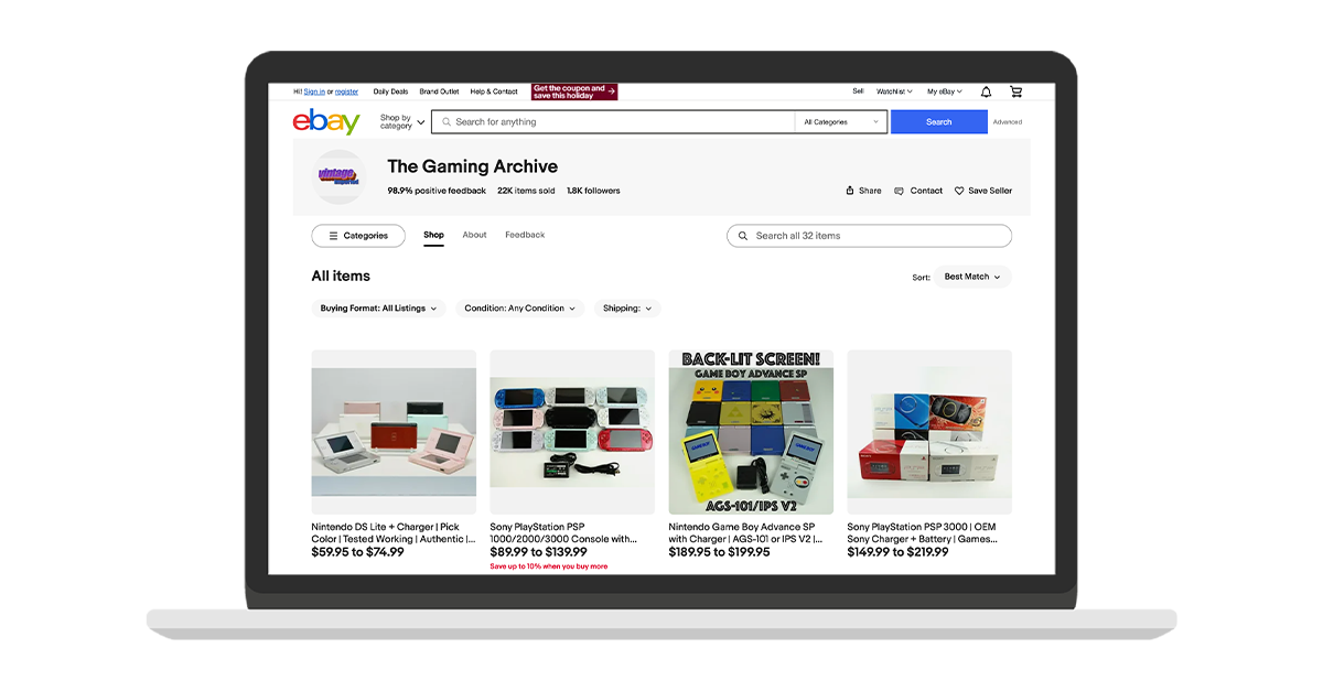 The Gaming Archive grew sales by 15% with Promoted Listings Advanced on eBay